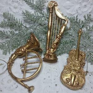 Vintage Christmas  Ornaments Set of 3